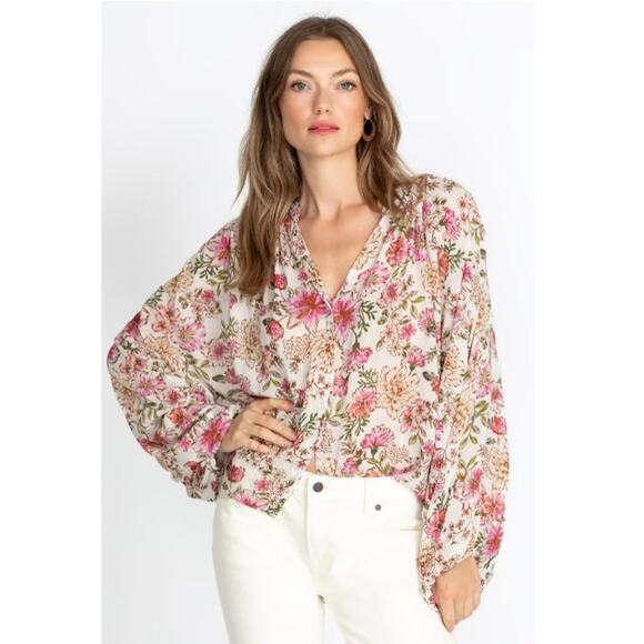 Johnny Was Isla Floral Button Down Shirt - Picture 1 of 9